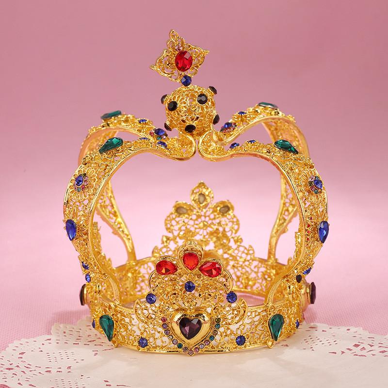 Hair Clips & Barrettes Baroque Metal Crown Wedding Jewelry Royal Qeen King Tiaras And Crowns Headpieces Bridal Diadem Ornaments Male
Hair Clips & Barrettes Baroque Metal Crown Wedding Jewelry Royal Qeen King Tiaras And Crowns Headpieces Bridal Diadem Ornaments Male