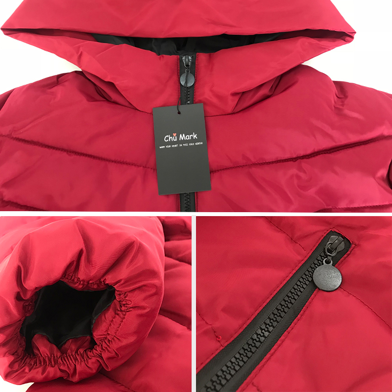 oversized cotton jacket for women winter thick parkas women's hooded stand collar thick casual solid female cold coat 201217