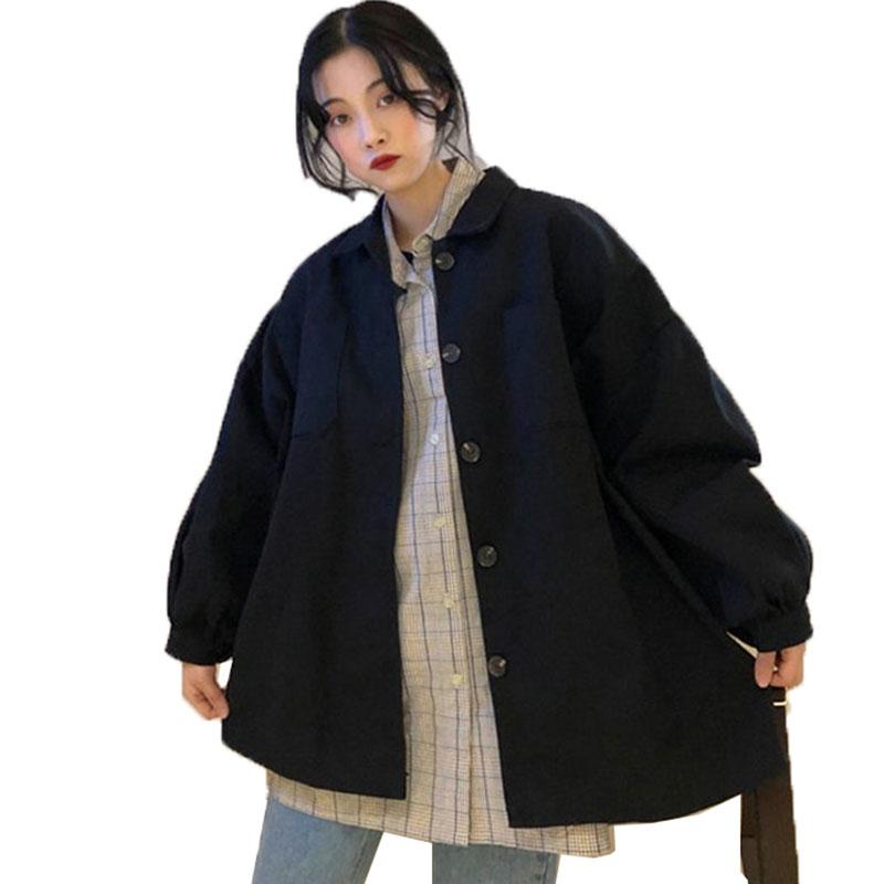 Spring Autumn New Jacket Large Size 3XL Women's Retro Simple Loose bf Long Section Fashion Tooling Windbreaker Shirt Female A173, Black
Spring Autumn New Jacket Large Size 3XL Women's Retro Simple Loose bf Long Section Fashion Tooling Windbreaker Shirt Female A173, Black