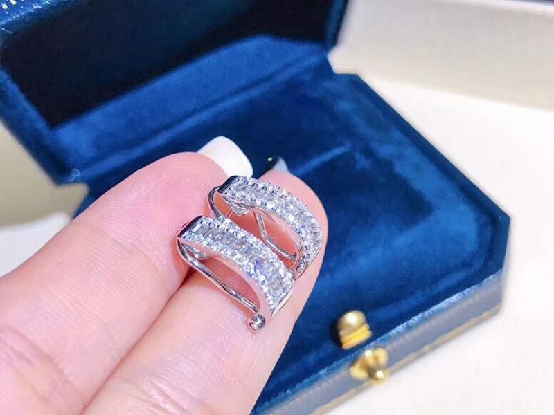 Sterg Sier Princess Cut Topaz Gemstone Ear Cuff: Jewelry 2024 4