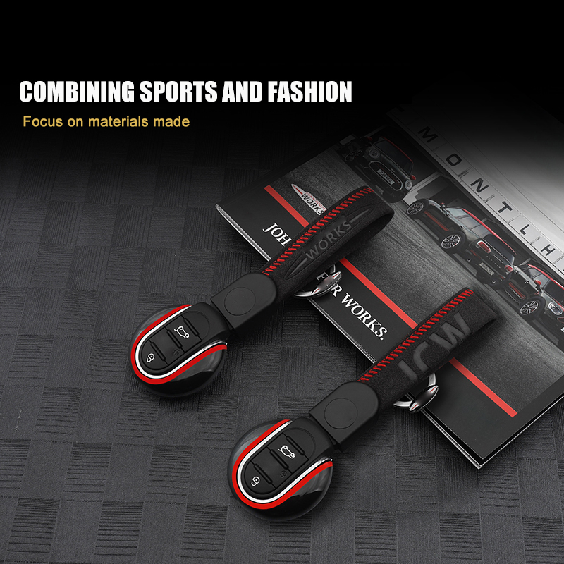 For MINI Cooper Key Case for Car Cover F54 F55 F56 F60 One D S KeyChain Union Jack Bulldog JCW Protecter Car Styling Accessories 220228 - view 3