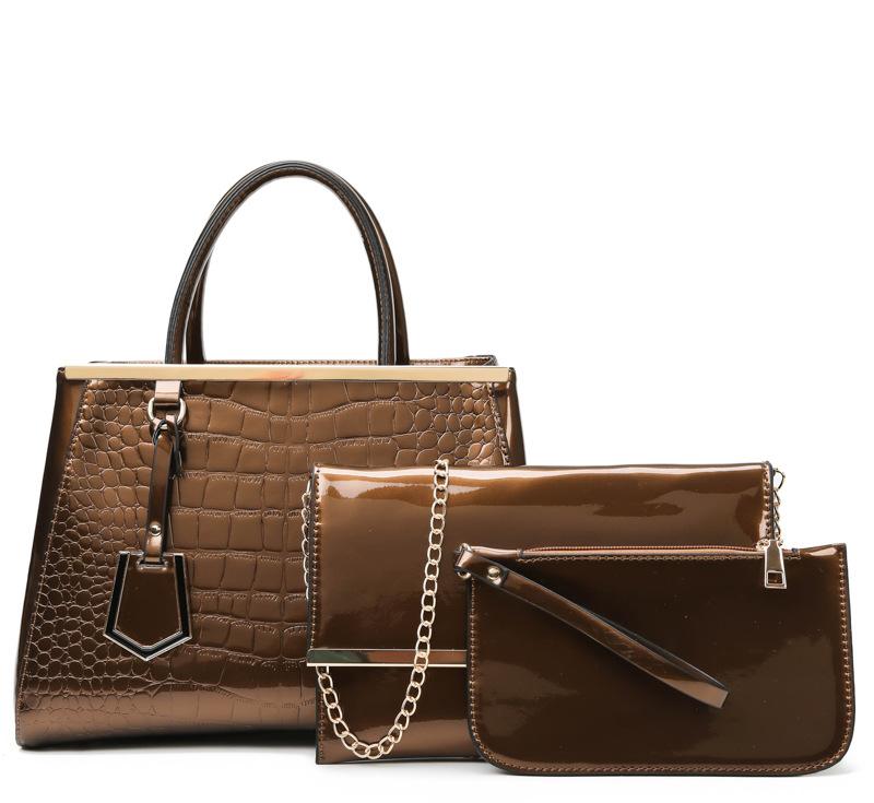 2020 New Style Fashion Trend Single Shoulder Bag Crocodile Grain Female Bag A Three-piece Tote Bags for Women, Black
2020 New Style Fashion Trend Single Shoulder Bag Crocodile Grain Female Bag A Three-piece Tote Bags for Women, Black