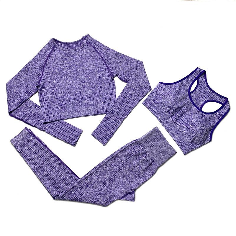 Seamless Yoga Set Women Fitness Clothing Sportswear High Waist Gym Long Sleeve Crop Top+ Leggings+Push Up Sport Bra 3 Piece, Black
Seamless Yoga Set Women Fitness Clothing Sportswear High Waist Gym Long Sleeve Crop Top+ Leggings+Push Up Sport Bra 3 Piece, Black