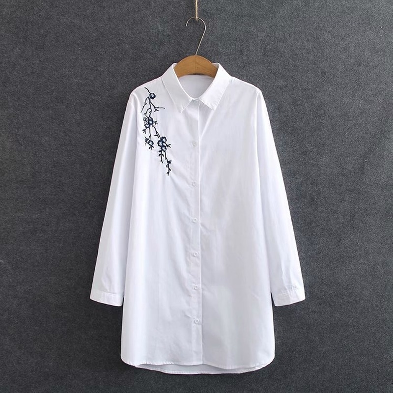 Female Size Plus Casual Sleeve Blouse Releases Complete Floral Cotton Embroidered Line Vintage Officewear Long Tops Rmb3, White
Female Size Plus Casual Sleeve Blouse Releases Complete Floral Cotton Embroidered Line Vintage Officewear Long Tops Rmb3, White
