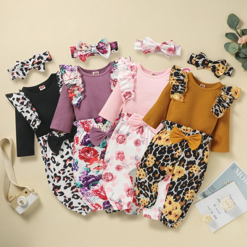 Clothing Sets Baby Girls Autumn Clothes Set Solid Long Sleeve Bodysuit Top Leopard Floral Printed Pants Headband Toddler, White
Clothing Sets Baby Girls Autumn Clothes Set Solid Long Sleeve Bodysuit Top Leopard Floral Printed Pants Headband Toddler, White