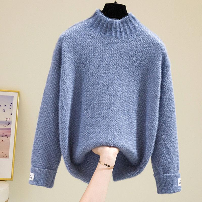 2021 Korean Oversize Turtleneck Top Jumper Solid Elasticity Slim Fit Clothes Long Sleeve Knitted Warm Sweater Women Pullover, Blue
2021 Korean Oversize Turtleneck Top Jumper Solid Elasticity Slim Fit Clothes Long Sleeve Knitted Warm Sweater Women Pullover, Blue