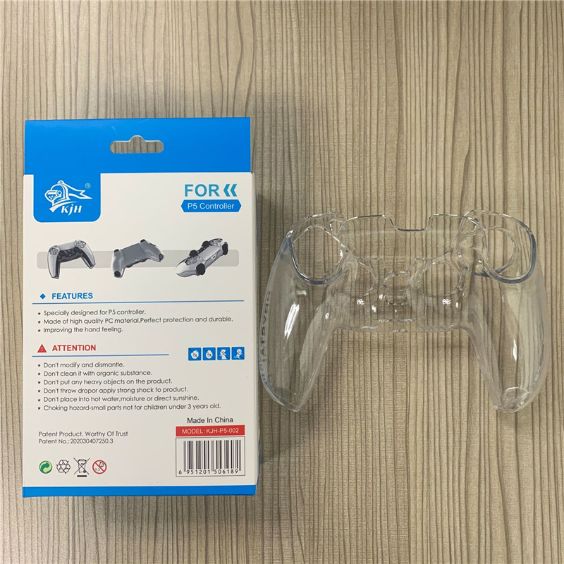 New Arrival Hard Transparent Protective Shell Skin Case Cover for PS5 Controller Playstation 5 Gamepad Protector Anti-Slip Cap DHL Fast Ship