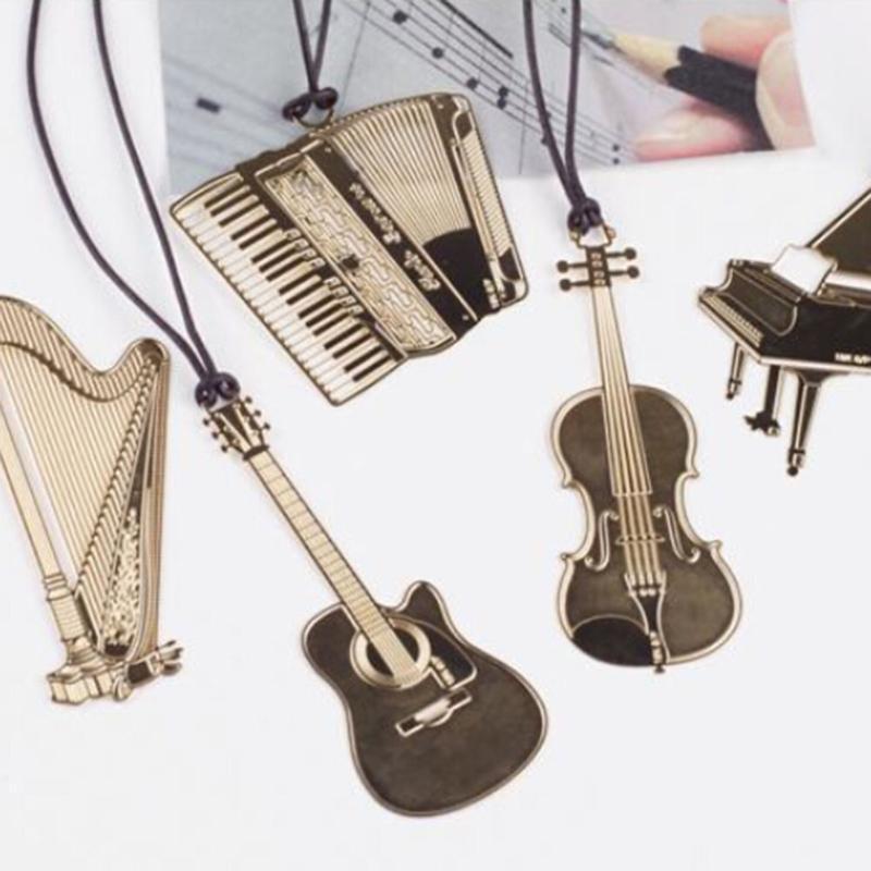 Cute Kawaii Golden Metal Music Bookmarks Piano Guitar Trumpet Designs Book marks Korean Stationery1
Cute Kawaii Golden Metal Music Bookmarks Piano Guitar Trumpet Designs Book marks Korean Stationery1