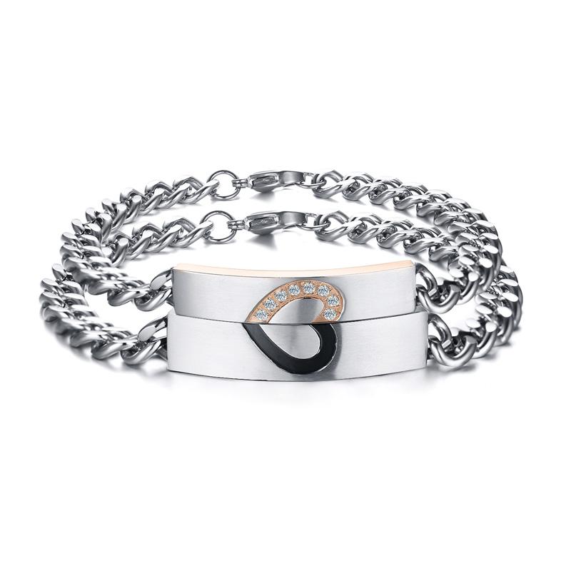 Link, Chain Designer Classic LOVE Heart Cubic Zirconia Charm Stainless Steel Jewelry Couple Bracelet For Men And Women
Link, Chain Designer Classic LOVE Heart Cubic Zirconia Charm Stainless Steel Jewelry Couple Bracelet For Men And Women