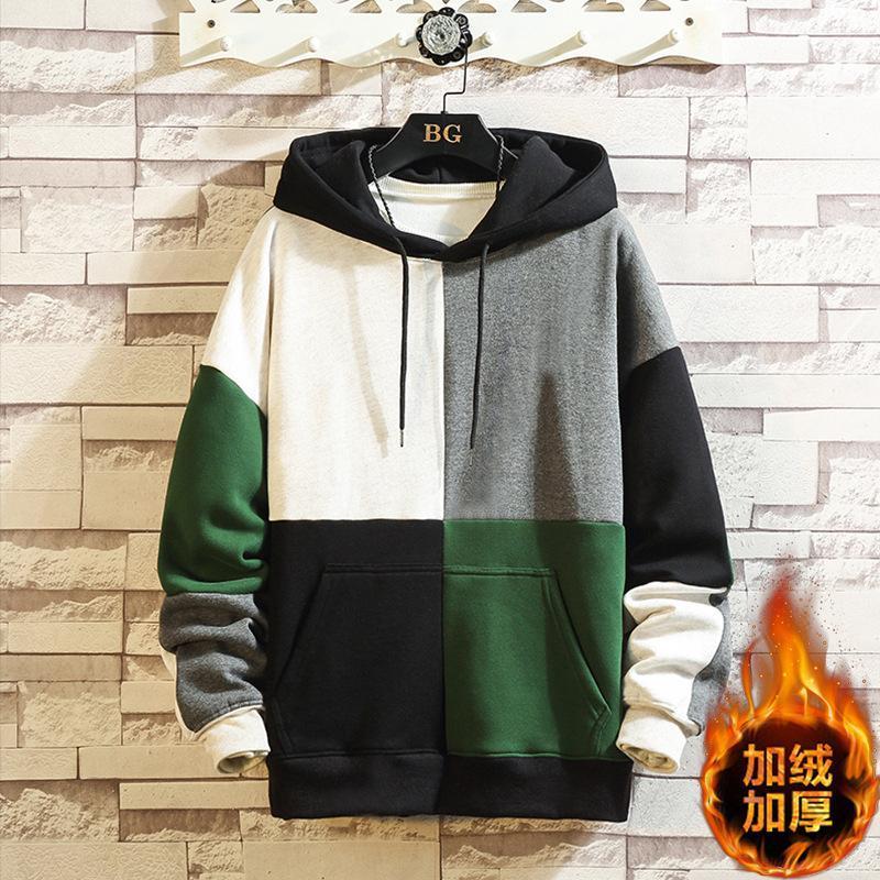 Men's Hoodies & Sweatshirts Man Winter Men's Plus Velvet Thick Stitching Contrast Color Hooded Pullover Loose Shoulder Top Sweatshirt1, Red
Men's Hoodies & Sweatshirts Man Winter Men's Plus Velvet Thick Stitching Contrast Color Hooded Pullover Loose Shoulder Top Sweatshirt1, Red
