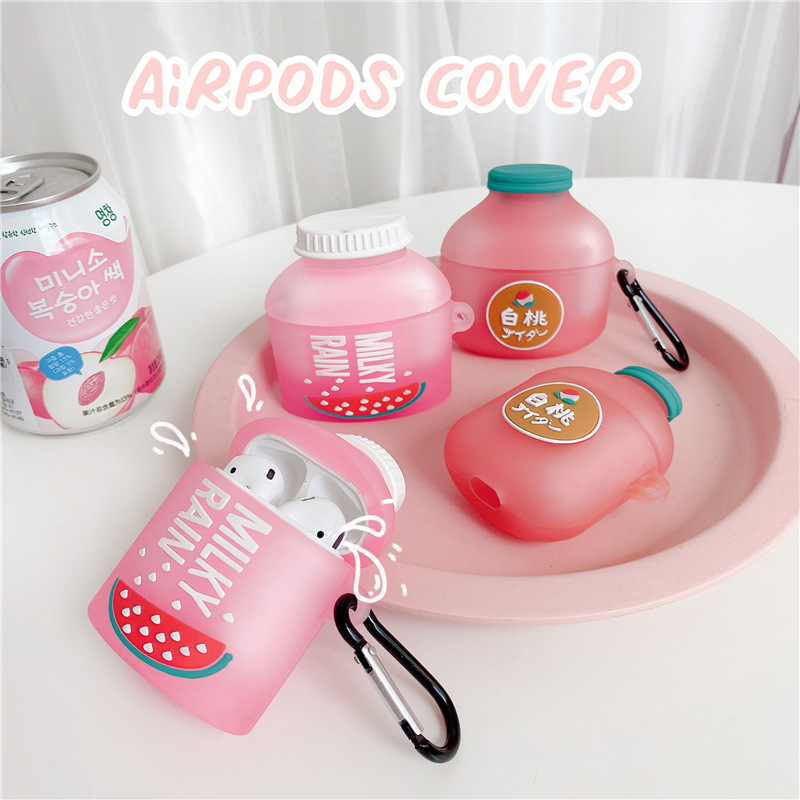 Case for Airpods 1 2 Cute 3D Cartoon Watermelon Juice Silicone Bluetooth Earphone Case for Airpod Pro Cover with Keychain, A for airpods 1/2
Case for Airpods 1 2 Cute 3D Cartoon Watermelon Juice Silicone Bluetooth Earphone Case for Airpod Pro Cover with Keychain, A for airpods 1/2