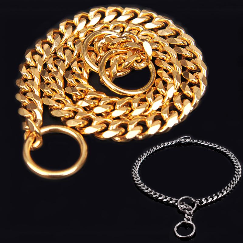 Stainless Steel Slip Pet Dog Chain Heavy Duty Training Choke Chain Collars for Large Dogs Adjustable Safety Control Gold Silver
Stainless Steel Slip Pet Dog Chain Heavy Duty Training Choke Chain Collars for Large Dogs Adjustable Safety Control Gold Silver