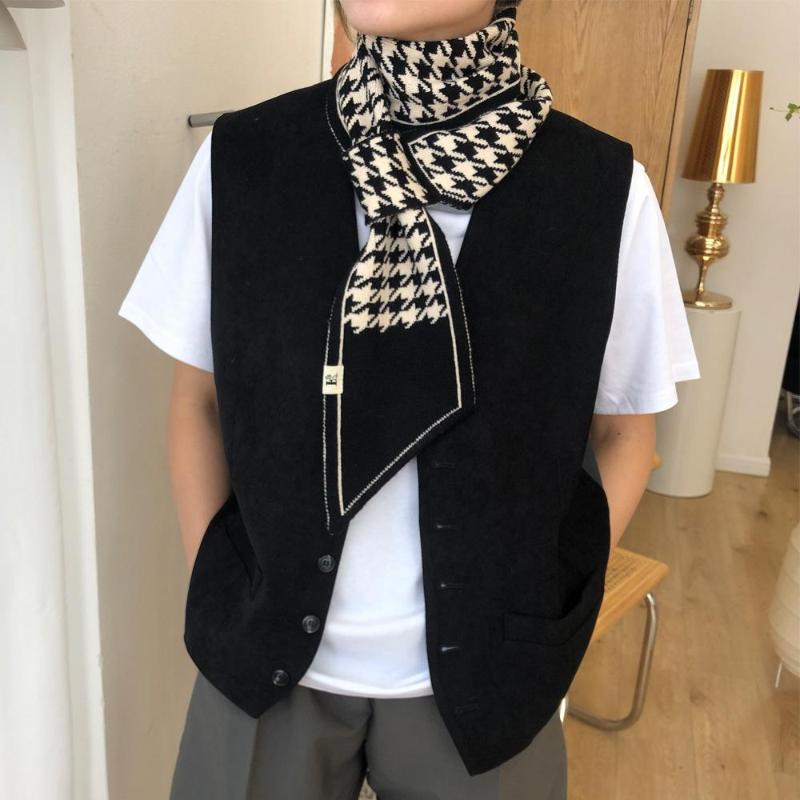 Korea Style Scarf For Women Fall/Winter Neckerchief Houndstooth Bufanda Weave Knitted Warm Unisex Shawls 2020 New
Korea Style Scarf For Women Fall/Winter Neckerchief Houndstooth Bufanda Weave Knitted Warm Unisex Shawls 2020 New