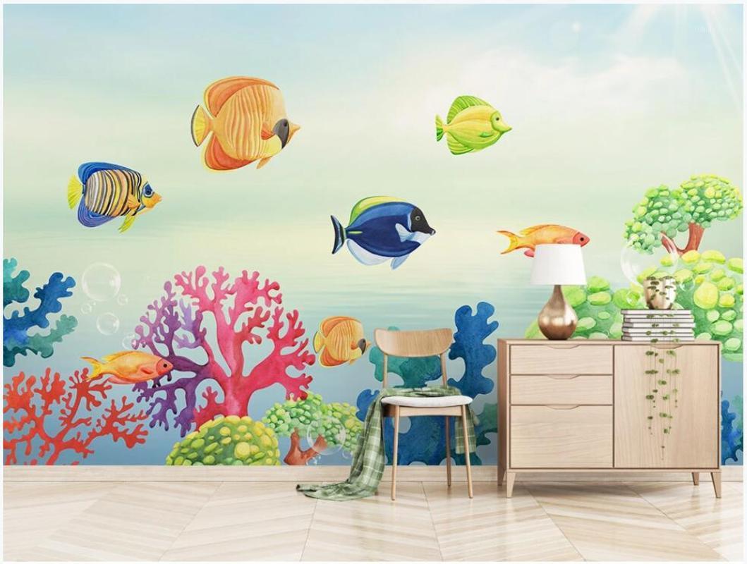custom photo 3d wallpaper Watercolor Ocean World Little Fish Children's Room home decor 3d wall murals wallpaper for walls 3 d1, Non-woven
custom photo 3d wallpaper Watercolor Ocean World Little Fish Children's Room home decor 3d wall murals wallpaper for walls 3 d1, Non-woven