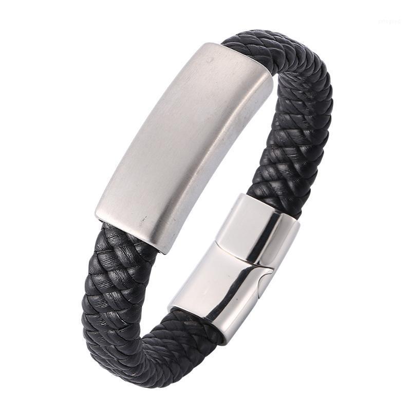 Charm Bracelets Retro Business Men's Black Woven Leather Bracelet Stainless Steel Magnetic Button Fashion Simple 7-PW7881
Charm Bracelets Retro Business Men's Black Woven Leather Bracelet Stainless Steel Magnetic Button Fashion Simple 7-PW7881