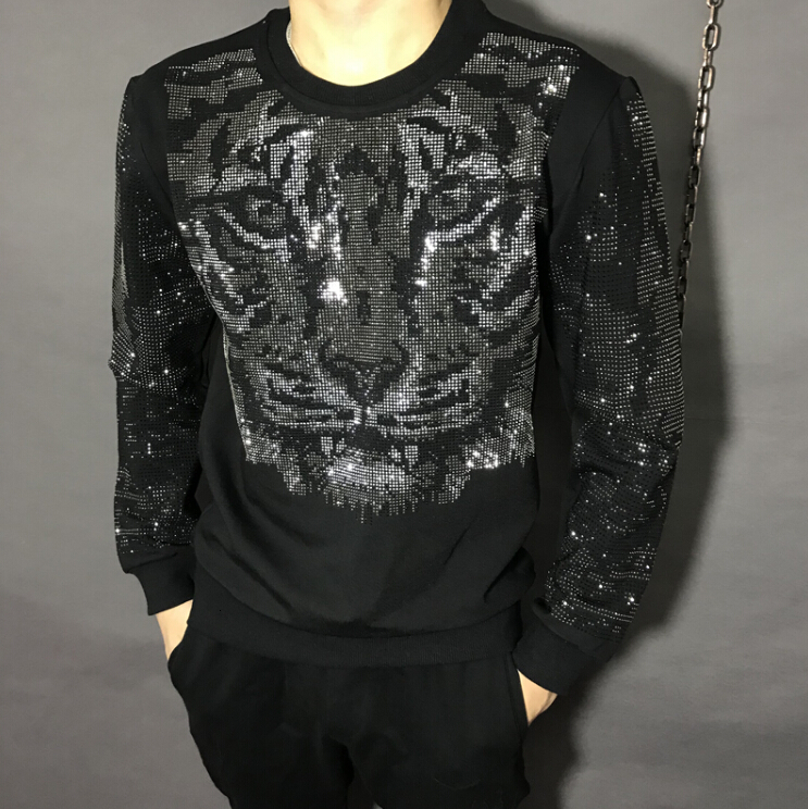 2021 Autumn Winter New Men's and Women's Top Brand Tiger Head Long Sleeve Bright Drill Hoodies Topcoat Sweatshirts 3sp7, As picture shown
2021 Autumn Winter New Men's and Women's Top Brand Tiger Head Long Sleeve Bright Drill Hoodies Topcoat Sweatshirts 3sp7, As picture shown