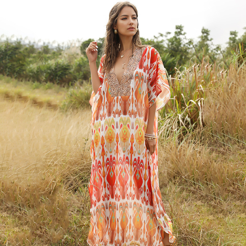 2021 New Mulheres Vero Estilo Tnico Robe Bikin Capa Com Decote Em Vestido Seaside Batwing Mangas Maxi Indie Folk Roupas Femininas YC85, As picture
2021 New Mulheres Vero Estilo Tnico Robe Bikin Capa Com Decote Em Vestido Seaside Batwing Mangas Maxi Indie Folk Roupas Femininas YC85, As picture