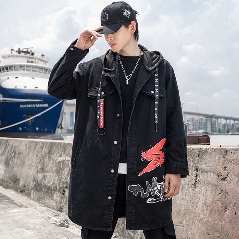 2020 Vintage Print Men Jeans Biker Jacket High Street Hip Hop Streetwear Loose Long Mens Denim Motorcycle Jacket Coat, Black
2020 Vintage Print Men Jeans Biker Jacket High Street Hip Hop Streetwear Loose Long Mens Denim Motorcycle Jacket Coat, Black