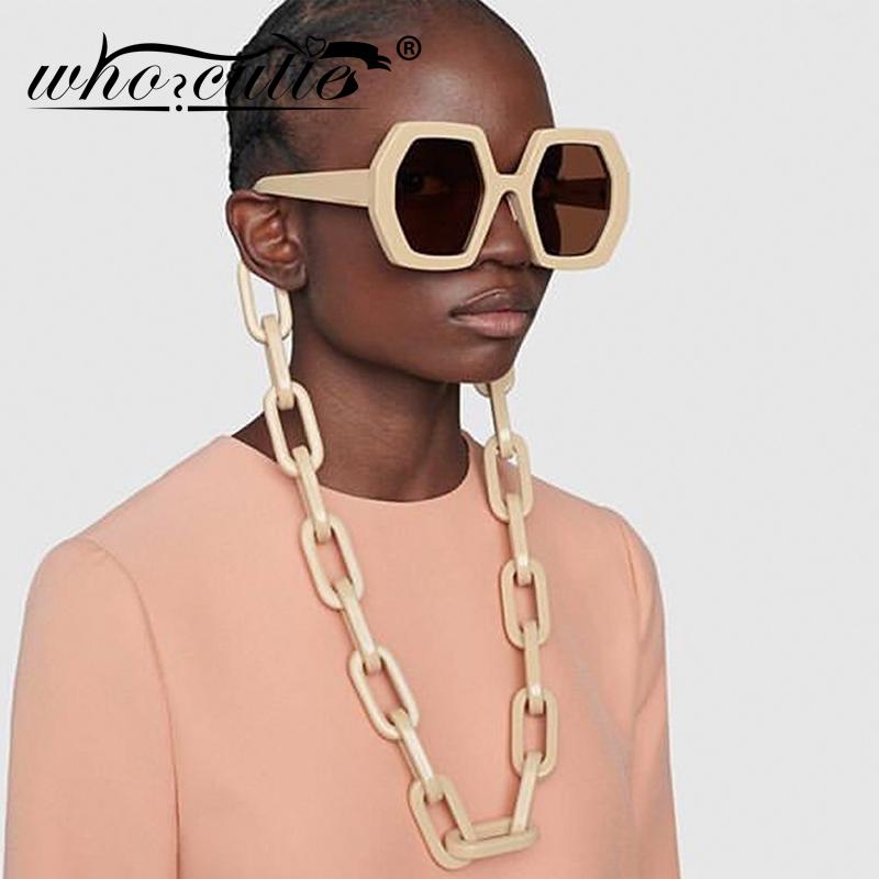 Sunglasses Unique Chain Set For Women 2021 Polygon Square Sun Glasses Female Vintage Punk Eyewear Beige Men Shades
Sunglasses Unique Chain Set For Women 2021 Polygon Square Sun Glasses Female Vintage Punk Eyewear Beige Men Shades
