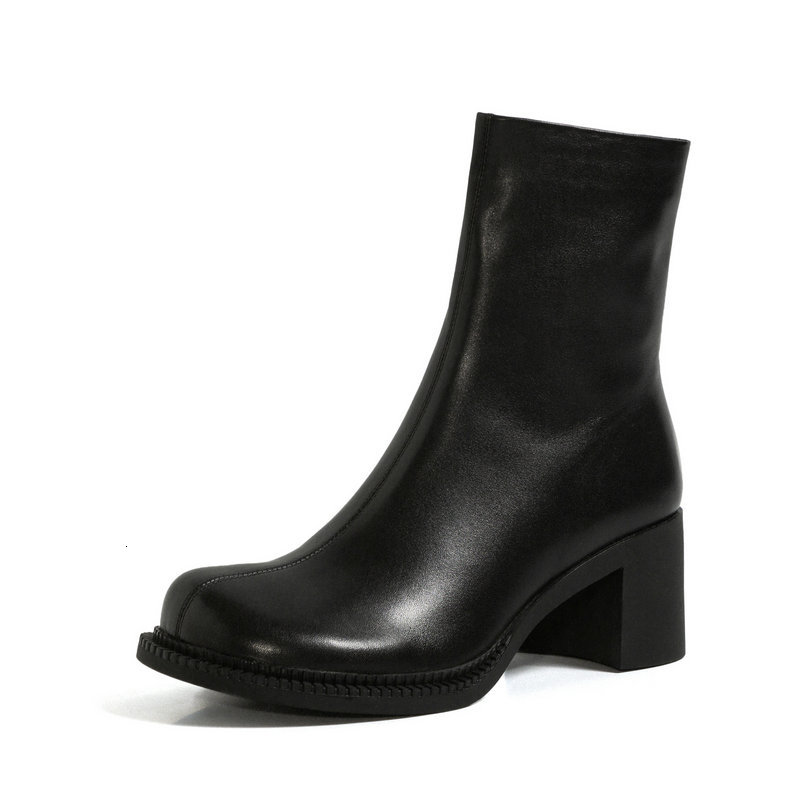 Concise Genuine Leather Women Ankle Boots 2021 New Autumn Winter Side Thick Heels Party Basic Shoes Woman Ripf, Black
Concise Genuine Leather Women Ankle Boots 2021 New Autumn Winter Side Thick Heels Party Basic Shoes Woman Ripf, Black