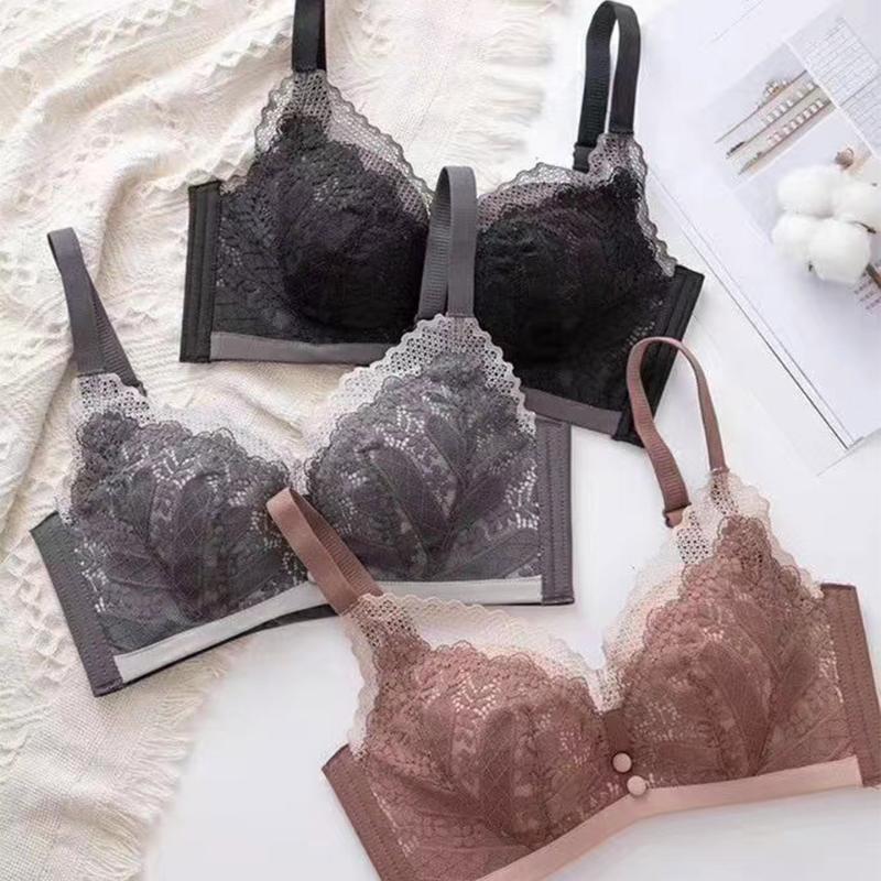 Ladies Lace Soft Lingerie Wireless Push Up Fashion Bralette Female Adjustable Comfortable Underwear Set, Beige 
Ladies Lace Soft Lingerie Wireless Push Up Fashion Bralette Female Adjustable Comfortable Underwear Set, Beige