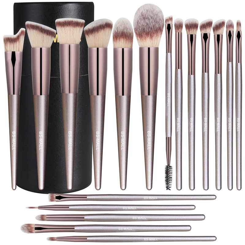 BS-MALL makeup brush set 18 pieces of advanced synthetic foundation powder concealer eye shadow blush makeup brush champagne gold makeup bru
BS-MALL makeup brush set 18 pieces of advanced synthetic foundation powder concealer eye shadow blush makeup brush champagne gold makeup bru