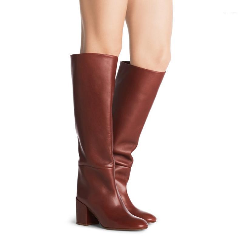 Leather Mid Heel Slip on Tall Boots Round Toe Block Heel Knee High Boots for Women Ladies Chunky Winter Shoes 2020 Botas Pretas1, As picture
Leather Mid Heel Slip on Tall Boots Round Toe Block Heel Knee High Boots for Women Ladies Chunky Winter Shoes 2020 Botas Pretas1, As picture