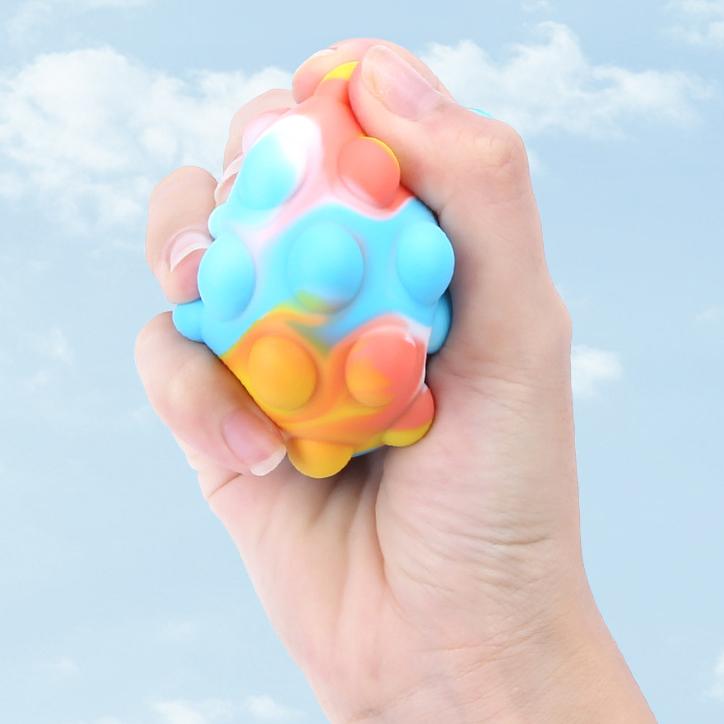 Fidget Toys Pop It New 3D Decompression Ball Cross-border Silicone Decompression Vent Toy Rodent Control Pioneer Round Ball Pinch Music