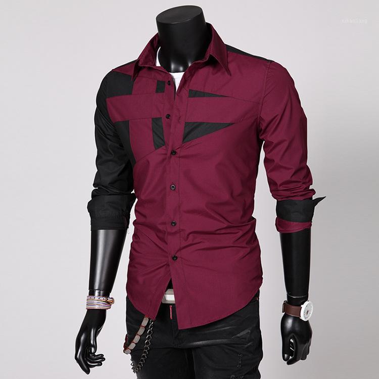 2020 men's long-sleeved shirt contrast color slim long-sleeved tide European and American simple shirt1, Black
2020 men's long-sleeved shirt contrast color slim long-sleeved tide European and American simple shirt1, Black