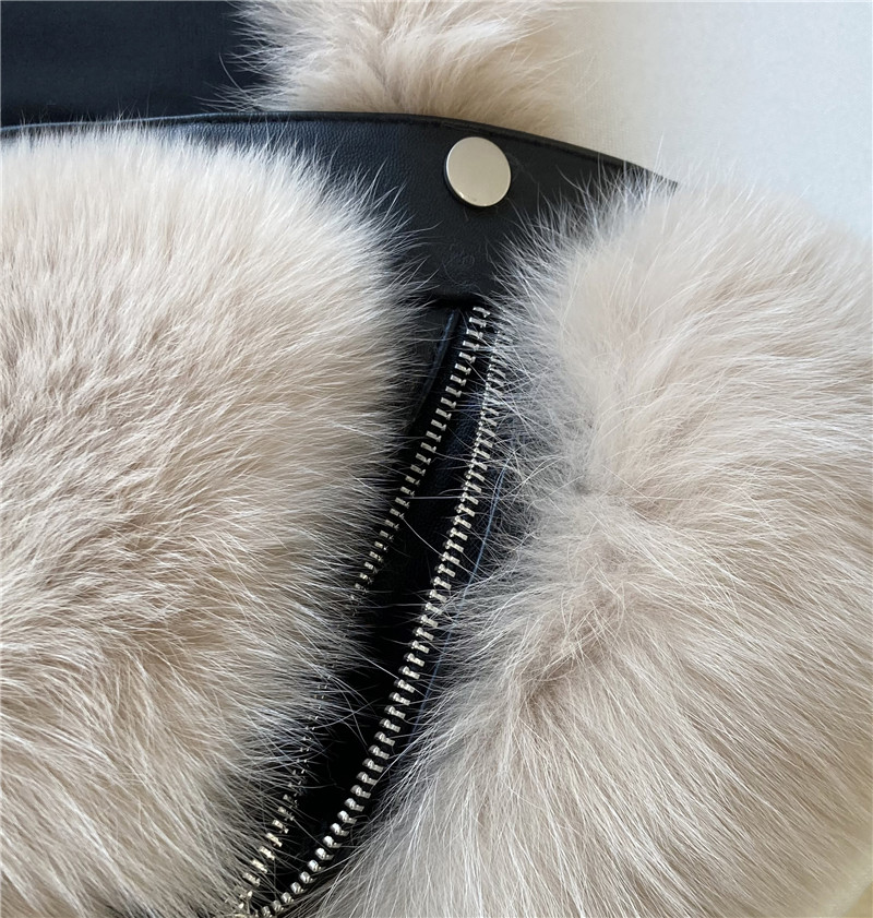 2020 new design womens turn down collar PU leather patchwork faux fur zipper decoration sleeveless short vest coat casacos