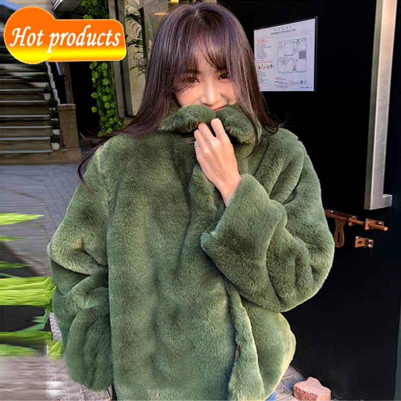 Soft winter fur coat long outerwear hot female sleeve short thickened lady elegant warm jacket JMZ4, Green
Soft winter fur coat long outerwear hot female sleeve short thickened lady elegant warm jacket JMZ4, Green