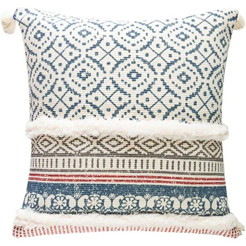 Sofa Pillowcase Modern Style Tassel Pillowcase, Bedroom Car Hotel Accent Decorative Pillow, 18X18 Inches, Blue
Sofa Pillowcase Modern Style Tassel Pillowcase, Bedroom Car Hotel Accent Decorative Pillow, 18X18 Inches, Blue