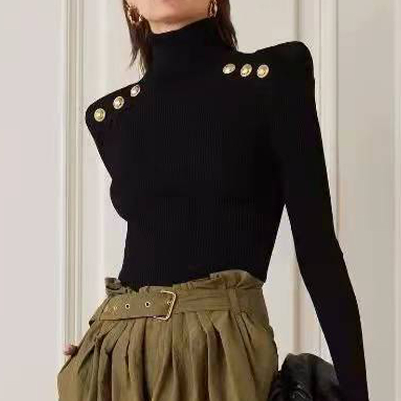 1112 2022 Milan Runway Autumn Brand SAme Style Sweater Long Sleeve High Quality Turtle Neck Pullover Black White Fashion Clothes Womens YL
1112 2022 Milan Runway Autumn Brand SAme Style Sweater Long Sleeve High Quality Turtle Neck Pullover Black White Fashion Clothes Womens YL