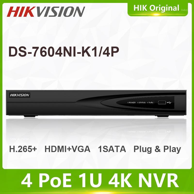 

Hikvision Original 8MP 4K NVR 4CH 4POE DS-7604NI-K1/4P CCTV Network Video Recorder IP camera Plug & Play H.265 1SATA HIK1