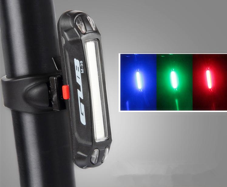 GUB M-38 Bright Bike Tail Warning handlebar Rear Lamp Bycicle LED 3 Colors USB Rechargeable 
GUB M-38 Bright Bike Tail Warning handlebar Rear Lamp Bycicle LED 3 Colors USB Rechargeable