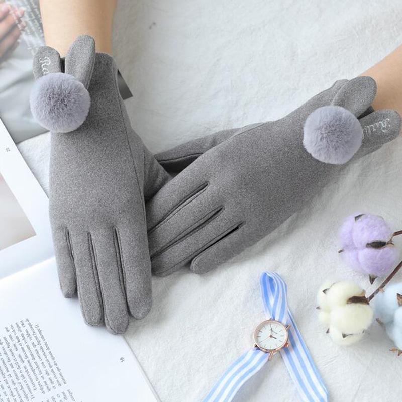 Korean Ears Plush Touch Screen Driving Gloves Female Winter Cashmere Thin Elastic Writing Warm Cycling Mittens D50
Korean Ears Plush Touch Screen Driving Gloves Female Winter Cashmere Thin Elastic Writing Warm Cycling Mittens D50