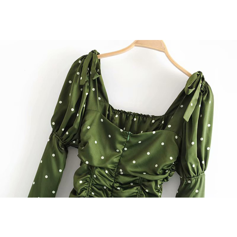 Fashion New Autumn For Love Lemons Women's Davis Mini Dress Square Neck Long Sleeve Custom-made Fabric High Quality Summer Dress T200319