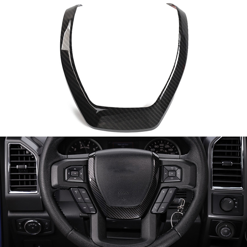 21PCS Carbon Fiber Interior Decoration Accessories Cover Trim For Ford F150 2015+ Car Interior Suite Accessories