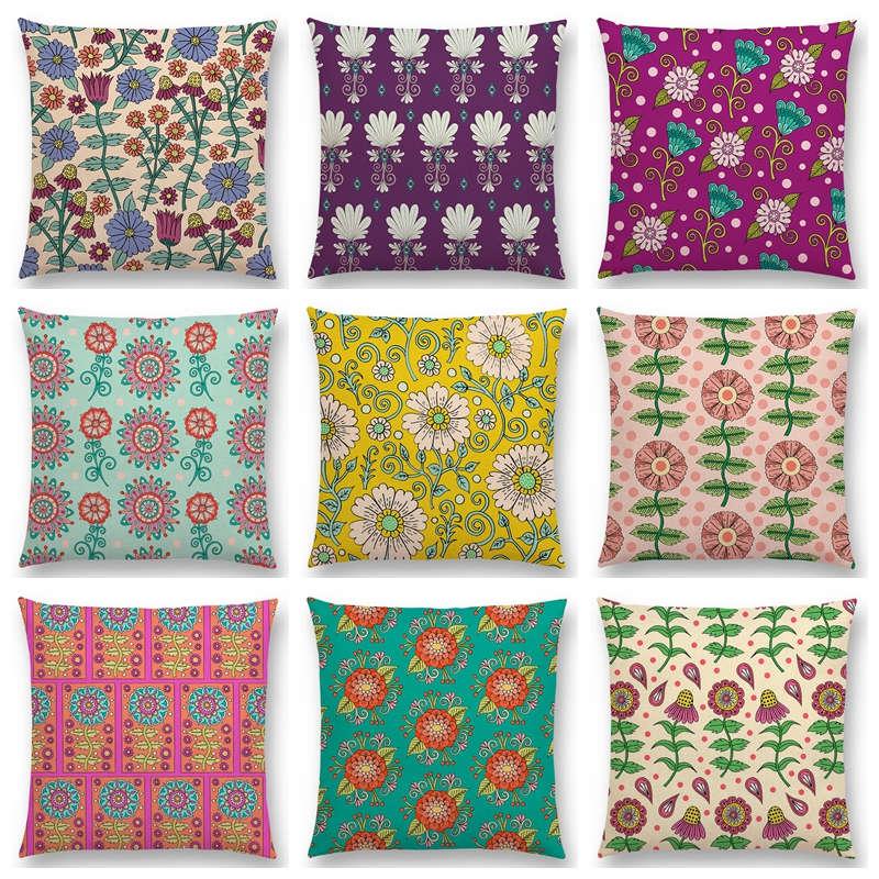 Hot Sale Boho Colorful Plants Leaf Rainbow Flowers Blossom Paisley Floral Garden Frost Pattern Mandala Cushion Sofa Throw Pillow, A012404
Hot Sale Boho Colorful Plants Leaf Rainbow Flowers Blossom Paisley Floral Garden Frost Pattern Mandala Cushion Sofa Throw Pillow, A012404