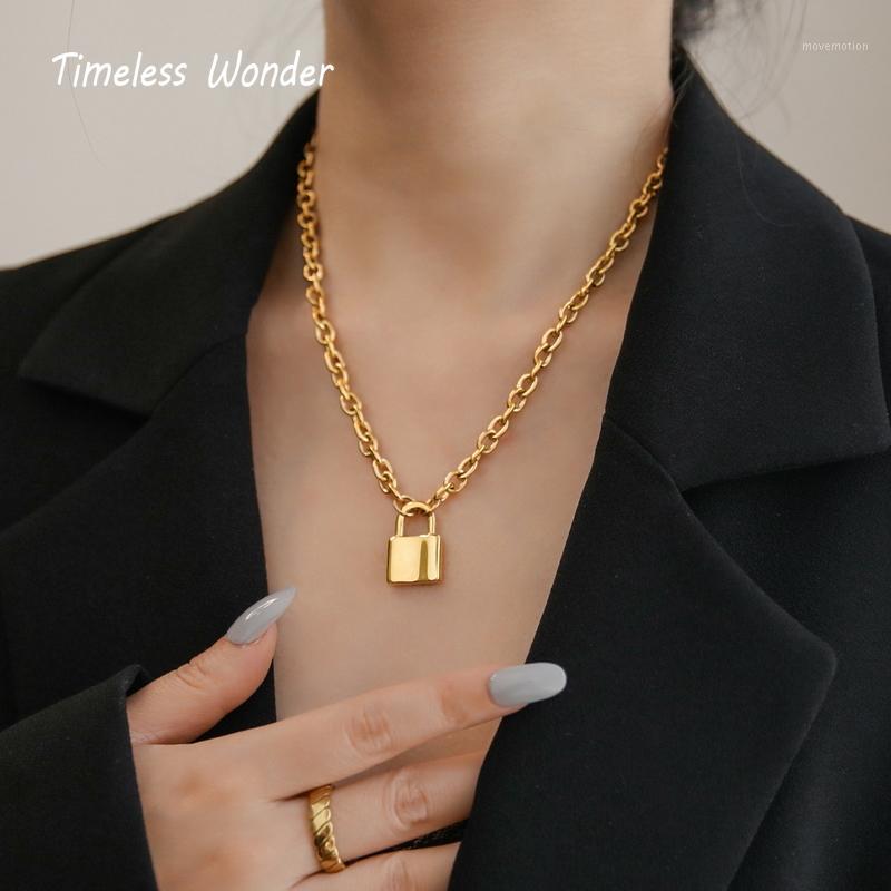 Timeless Wonder Titanium Padlock Charm Pendant Necklace Women Stainless Steel Jewelry Fancy Gift Boho Punk Designer Top Ins 30241
Timeless Wonder Titanium Padlock Charm Pendant Necklace Women Stainless Steel Jewelry Fancy Gift Boho Punk Designer Top Ins 30241