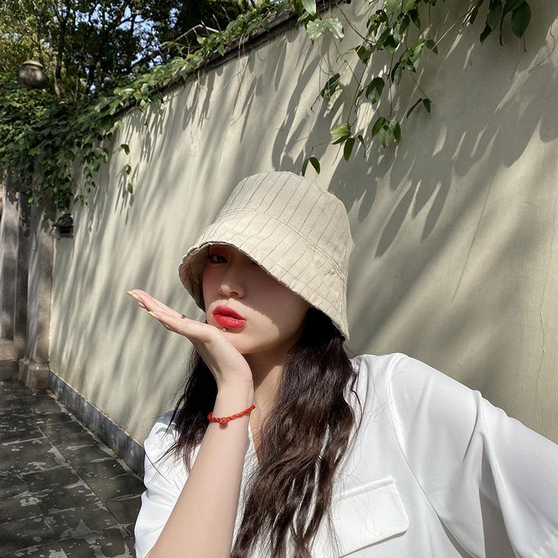 Hat Female Spring and Summer Show Face Small Striped Bucket Fisherman Hat Female Korean Wild Casual Tide Basin, Black
Hat Female Spring and Summer Show Face Small Striped Bucket Fisherman Hat Female Korean Wild Casual Tide Basin, Black