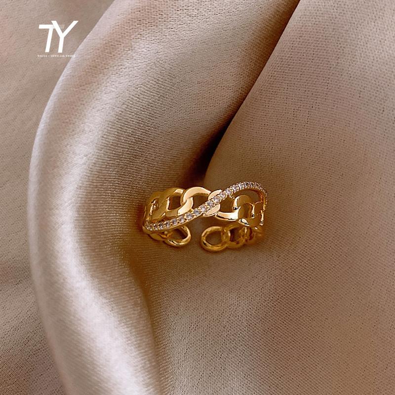 European and American Design Sense Chain Woven Open Ring For Woman Fashion Luxury Jewelry Wedding Party Unusual Girl's Rings
European and American Design Sense Chain Woven Open Ring For Woman Fashion Luxury Jewelry Wedding Party Unusual Girl's Rings