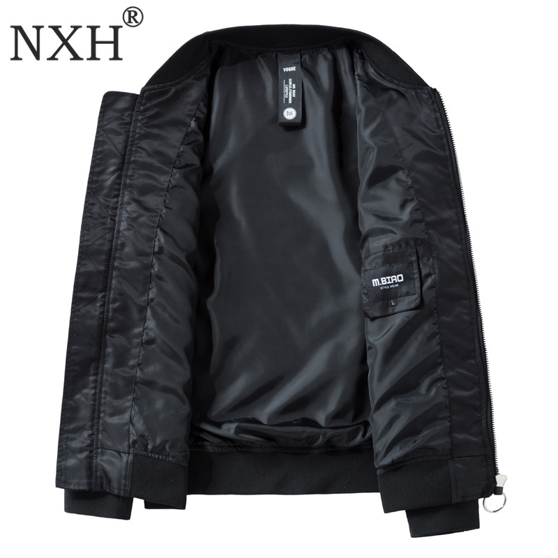 NXH Classic Ma1 Bomber jacket Men Plus size Flight Pilot Baseball jackets Male Military Coat Couple Streetwear veste homme 201218