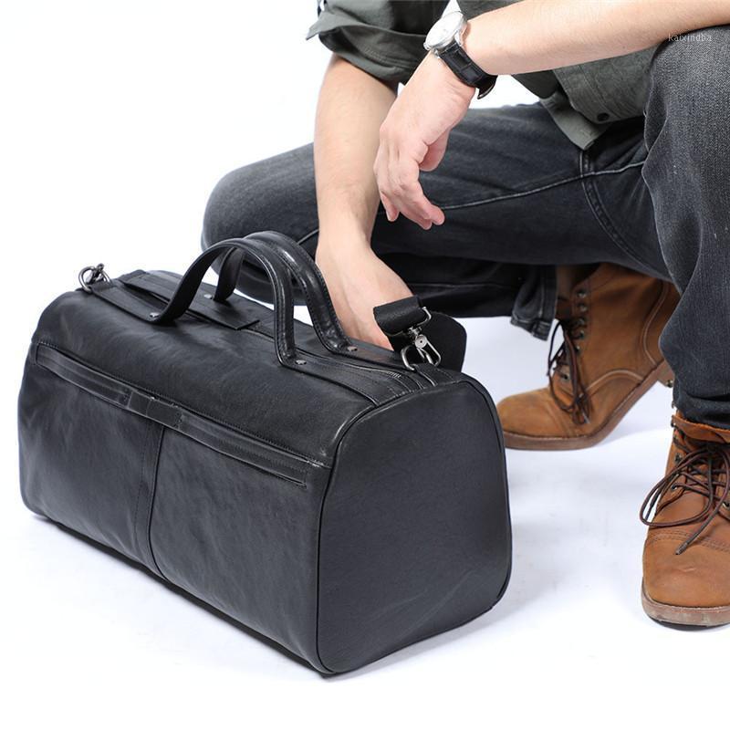 Simple men's genuine leather short-distance travel bag first layer cowhide business casual fashion hand luggage bag laptop1, Black
Simple men's genuine leather short-distance travel bag first layer cowhide business casual fashion hand luggage bag laptop1, Black