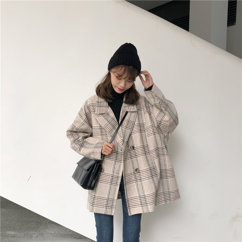 Women Autumn Winter Plaid Trench Coat Long Clothes Overcoat with Cotton Inside Plus Size Manteau Femme Casaco Feminino 201211