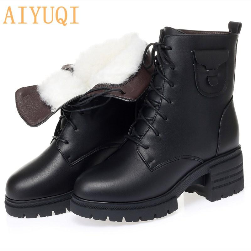 Winter Warm Boots women 2021 New Genuine Leather Thick Wool Army Boots Women Large Size Lace Motorcycle, Black villus
Winter Warm Boots women 2021 New Genuine Leather Thick Wool Army Boots Women Large Size Lace Motorcycle, Black villus