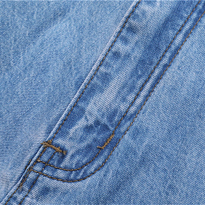 New 100% Cotton Summer Thin Cool Men Jeans Baggy Blue Trousers Cotton Casual Male High Waist Washed Denim Pants 201123