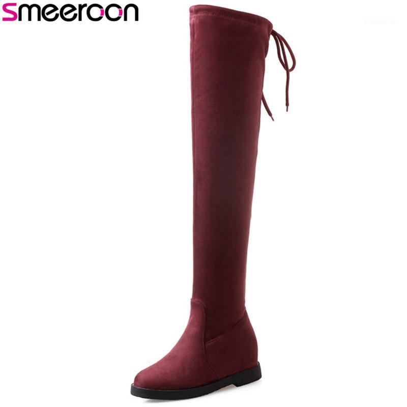 Smeeroon new fashion round toe slip on women boots autumn winter boots over the knee for women flat bottom party shoes1, Black
Smeeroon new fashion round toe slip on women boots autumn winter boots over the knee for women flat bottom party shoes1, Black