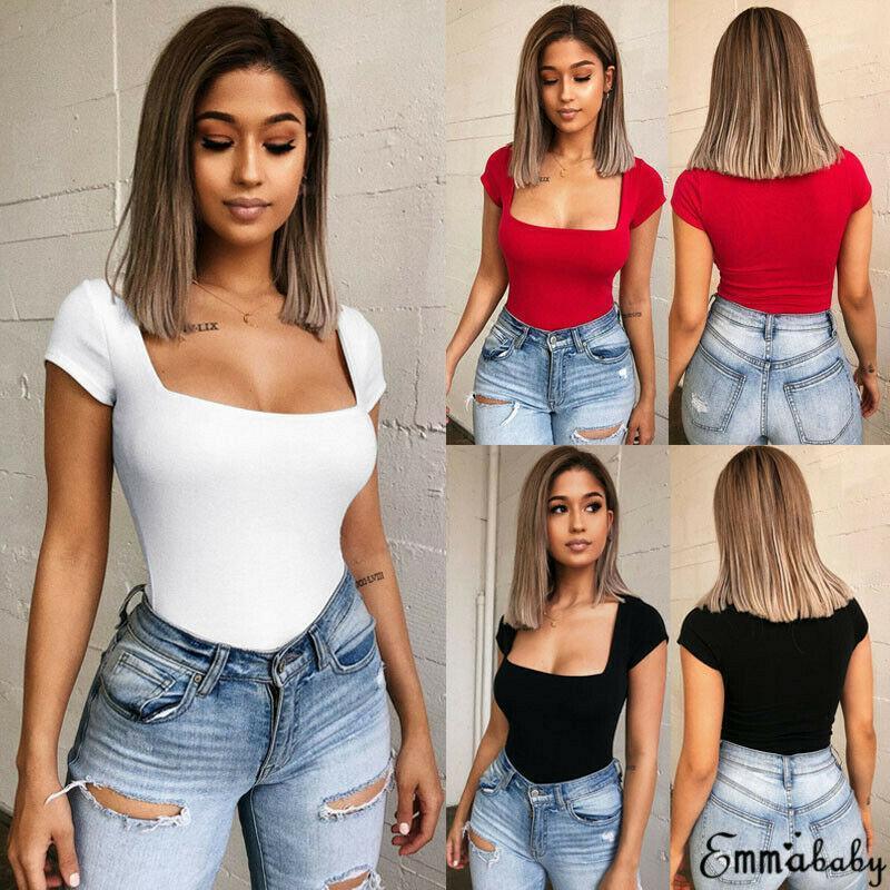 Fashion Women Bodysuit Bodycon Jumpsuit Romper Leotard Tops Blouse Playsuit Short Sleeve Women' Bodysuits Jumpsuits & Rompers, Black
Fashion Women Bodysuit Bodycon Jumpsuit Romper Leotard Tops Blouse Playsuit Short Sleeve Women' Bodysuits Jumpsuits & Rompers, Black