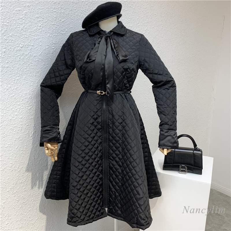 Plus Size Winter Dress for Women 2020 Autumn Lightweight Quilted Cotton Mid-Length Belt Waist Slim Fit A- Line Warm Dresses, Black
Plus Size Winter Dress for Women 2020 Autumn Lightweight Quilted Cotton Mid-Length Belt Waist Slim Fit A- Line Warm Dresses, Black